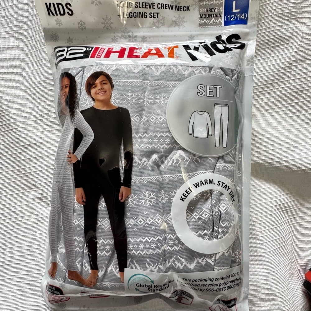 32 Degrees Kids Thermal Set in Gray